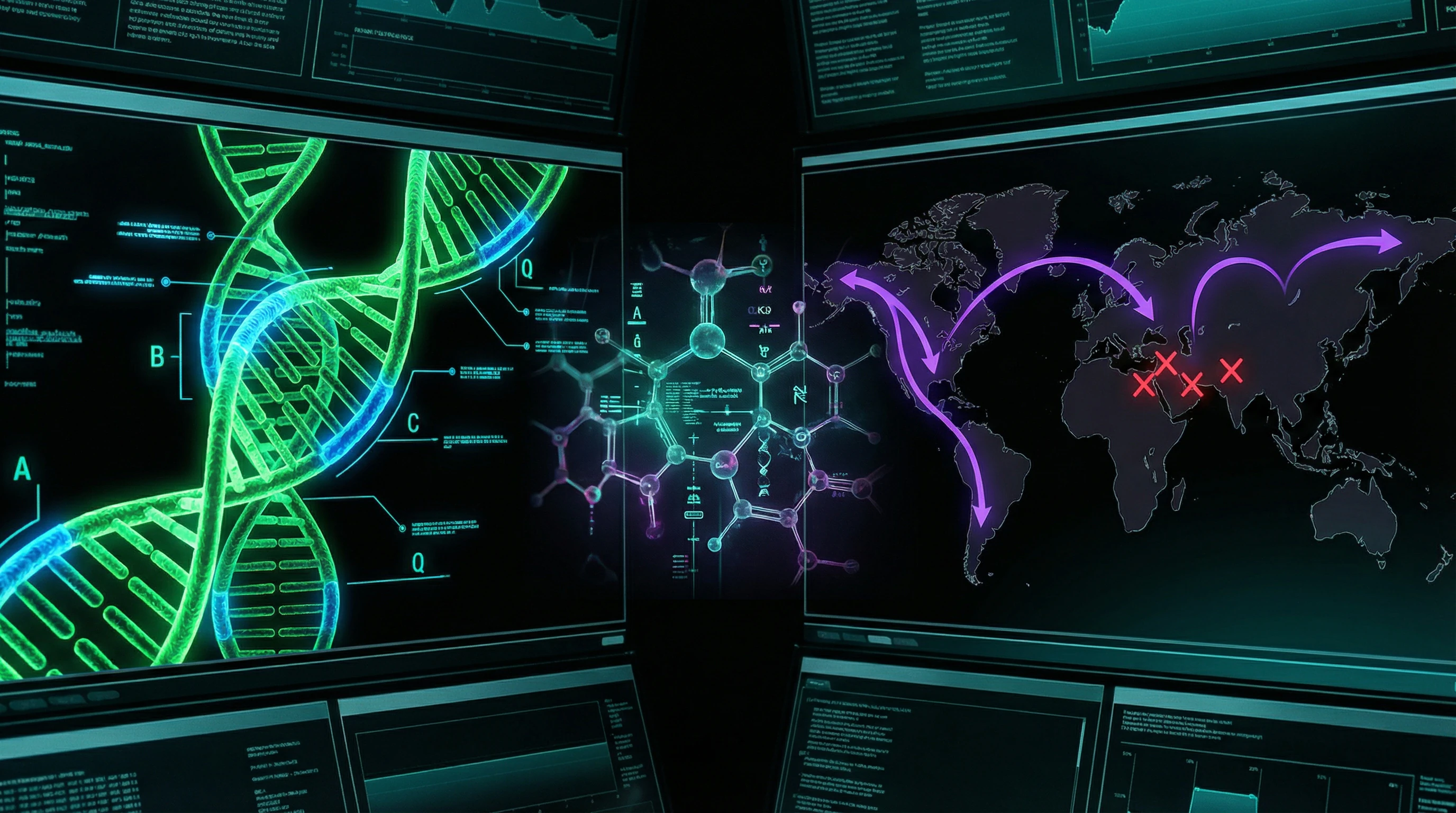 Visualization of Native American genetic markers with Asian origins