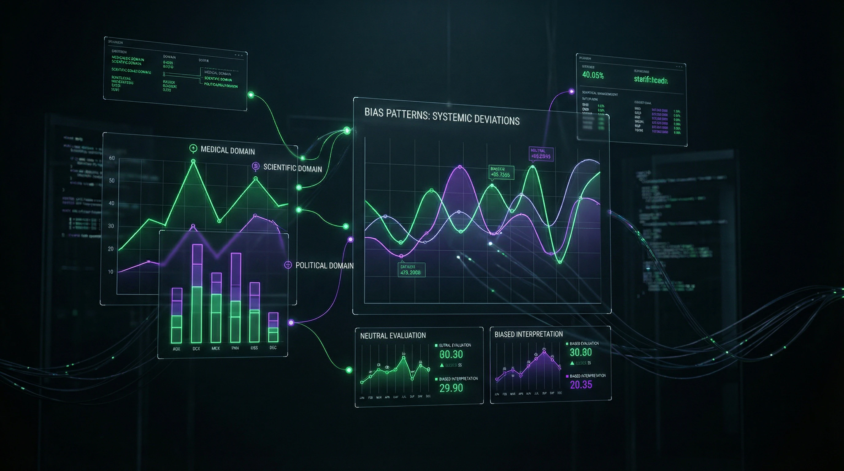 Graphical representation of experimental data on evaluation bias