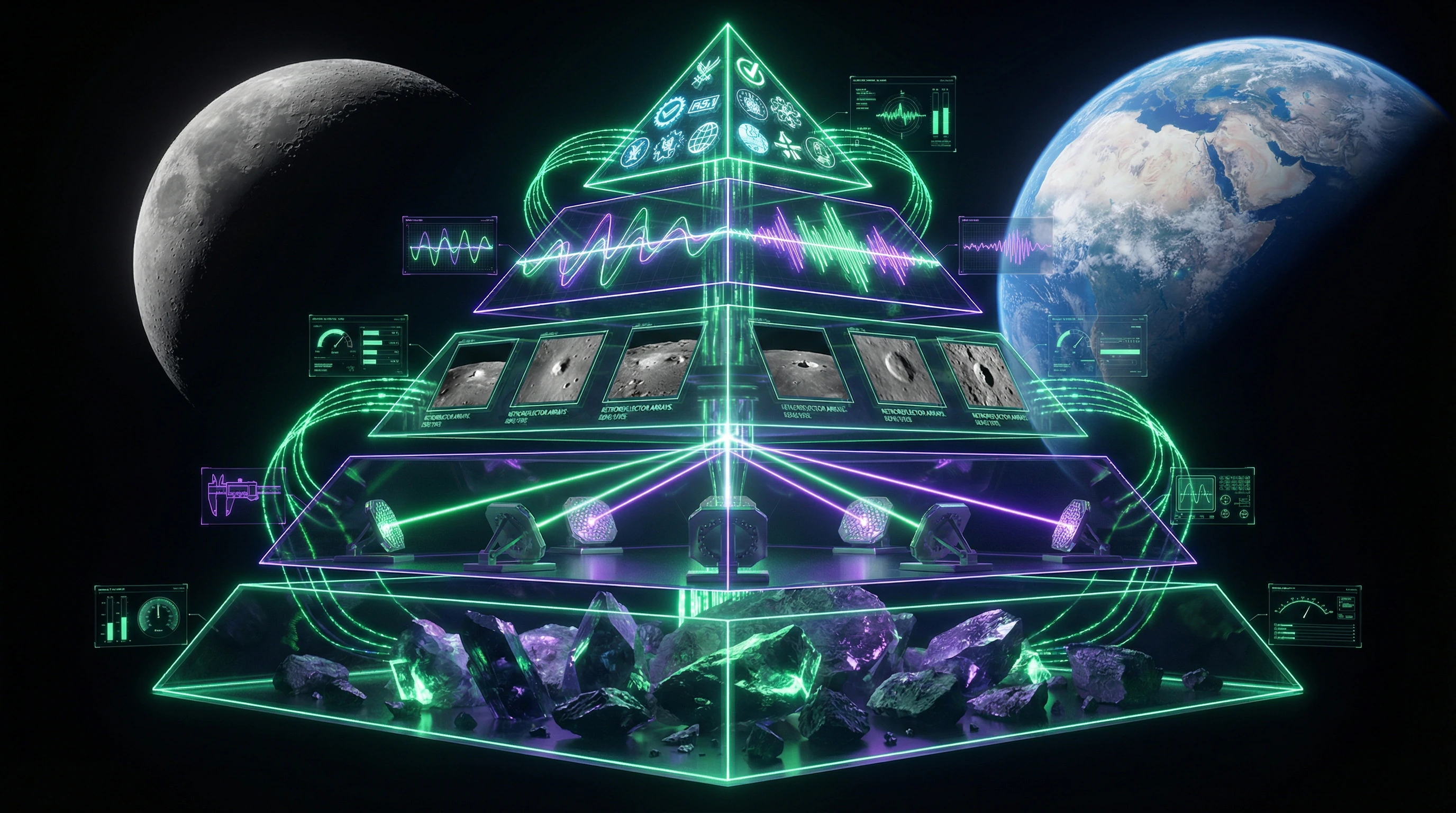 Multi-layered structure of evidence for the reality of the Moon landing