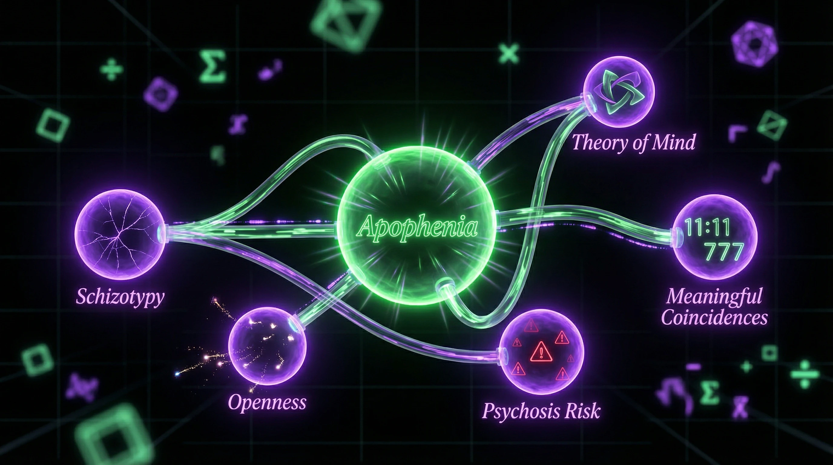 Visualization of research data on the connection between apophenia, schizotypy, openness to experience, and perception of meaningful coincidences