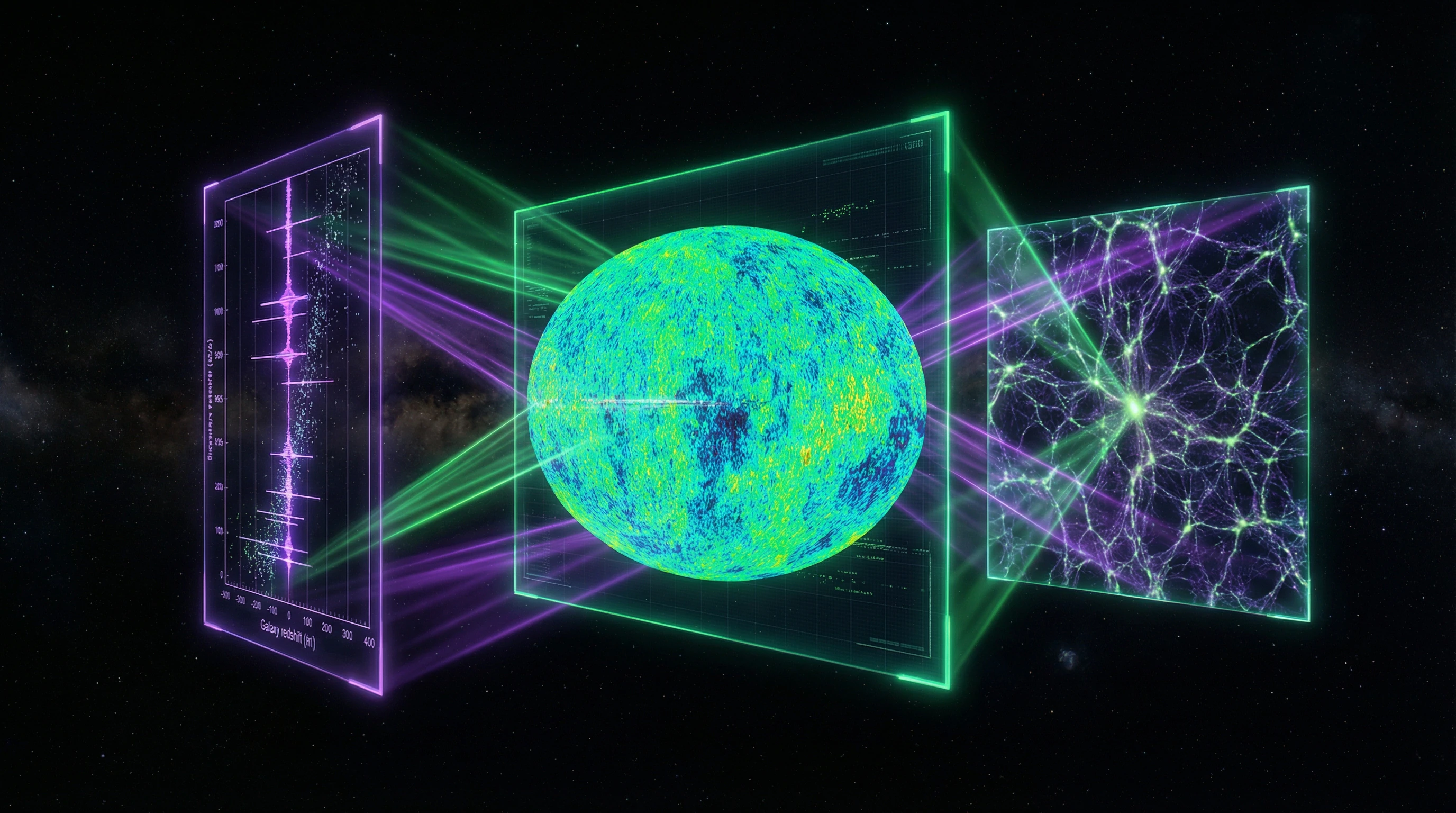 Three observational pillars of cosmology: CMB, redshift, and large-scale structure